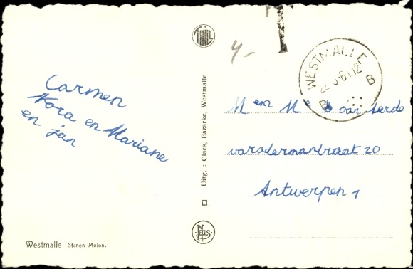 Postcard Westmalle Malle Flandern Antwerp, Stone Mill