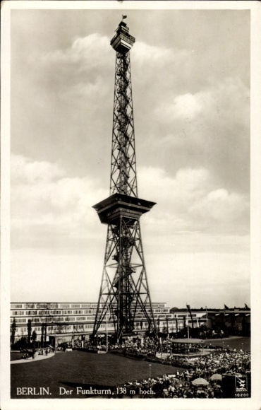 Ak Berlin Charlottenburg Westend, Der Funkturm, Ausstellungshallen