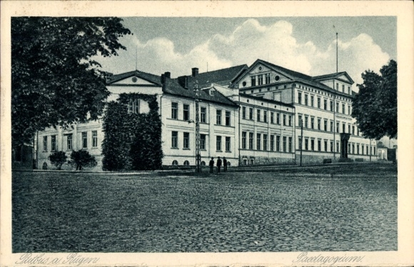 Postcard Putbus on the island of Rügen, view of the Pädagogium