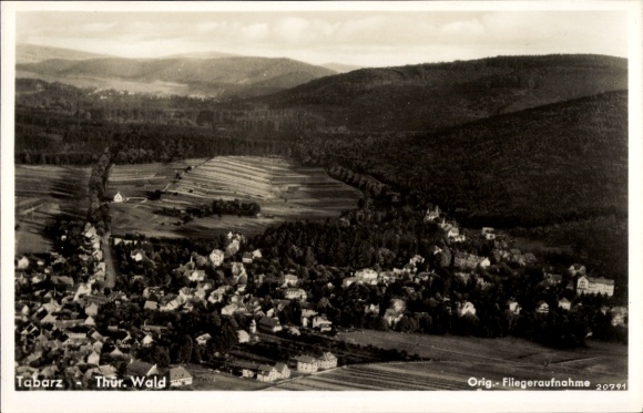 Postcard Tabarz in the Thuringian Forest, aerial photograph
