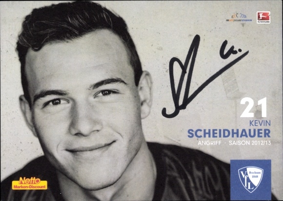 Autogrammkarte Fußballer Kevin Scheidhauer, VfL Bochum, Autogramm