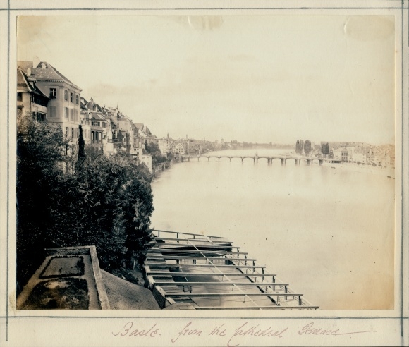 Photo Bâle Basel Stadt Switzerland, city panorama, sleigh teams, Mont Cenis, stagecoaches