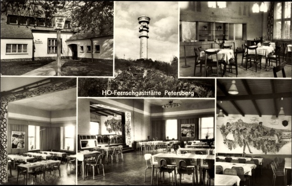 Ak Petersberg Saalekreis, HO Fernsehgaststätte, Funkturm