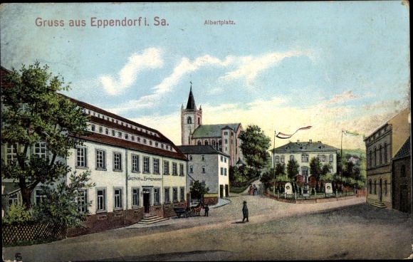 Ak Eppendorf in Sachsen, Albertplatz