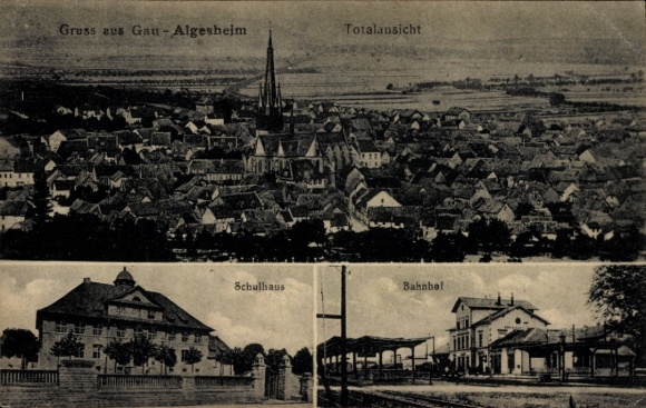 KP Gau Algesheim am Rhein, strzał z dystansu, stacja kolejowa, pobocze torów, szkoła