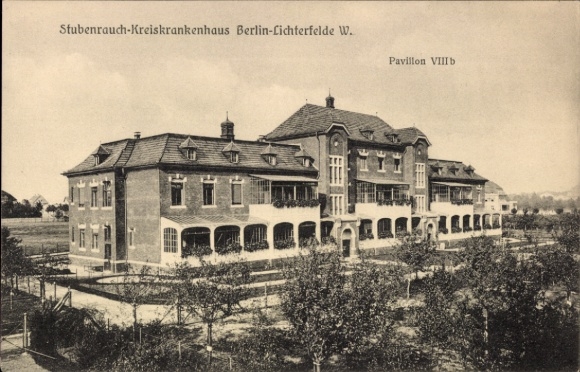 Postcard Berlin Steglitz Lichterfelde, Stubenrauch District Hospital, Pavilion VIII b