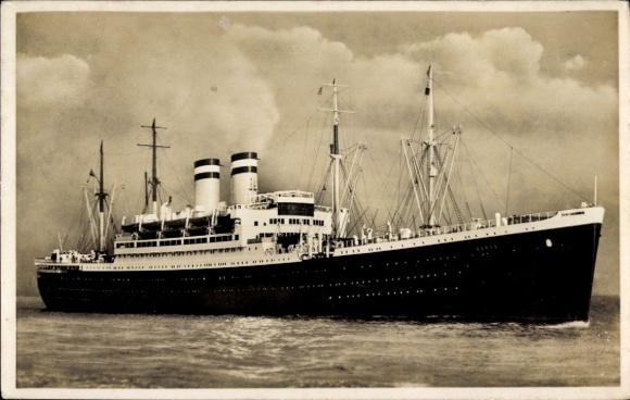 Postcard fast steamer Hansa, HAPAG, photographer Hans Hartz