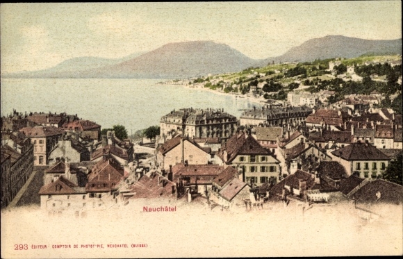 Ak Neuchâtel Kanton Neuenburg, Vue générale