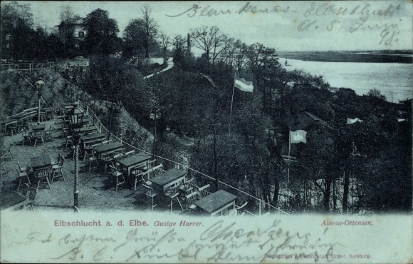 Moonlight PC Hamburg Altona Ottensen, Elbschlucht on the Elbe, owner Gustav Harrer