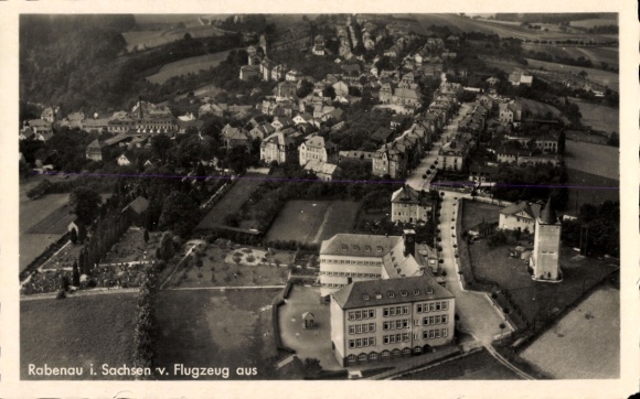 Postcard Oelsa Rabenau in the Ore Mountains Saxony, aerial photograph