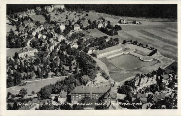 Postcard Oberhof in the Thuringian Forest, aerial photograph