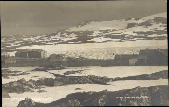 Postcard Finse Norwegen, Bergensbanen