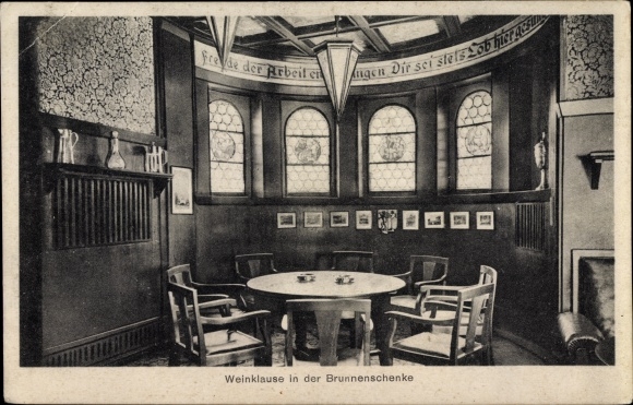 Postcard Bad Hermannsborn Bad Driburg in Westphalia, Weinklause, Brunnenschenke