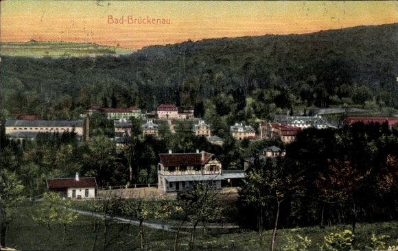Postcard Bad Brückenau in Sinntal Lower Franconia, general view