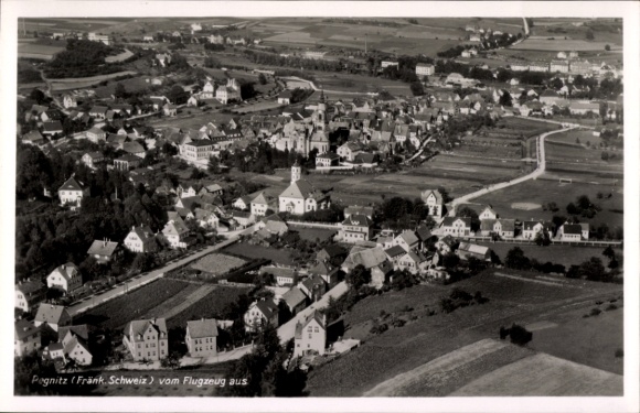 Ak Pegnitz in Oberfranken, Fliegeraufnahme