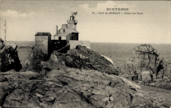 Postcard Île de Bréhat Côtes d'Armor, Le Phare du Paon
