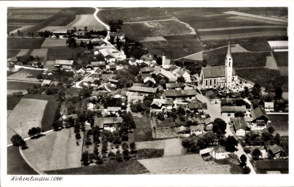 Ak Hohenlinden Oberbayern, Luftaufnahme