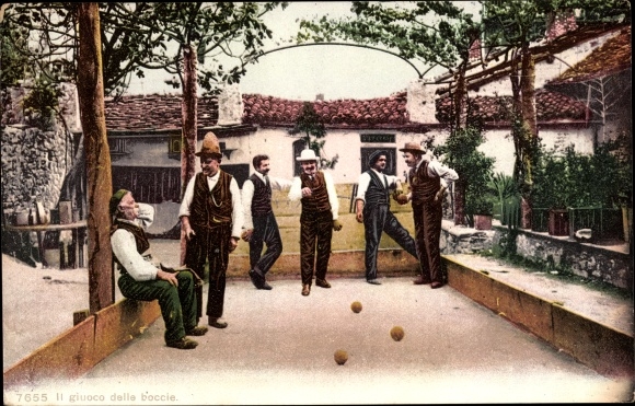 Ak Il giuco delle boccie Mannen spelen boccia