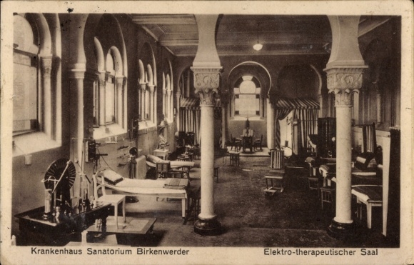 Ak Birkenwerder an der Nordbahn, Krankenhaus Sanatorium, Elektro-therapeutischer Saal