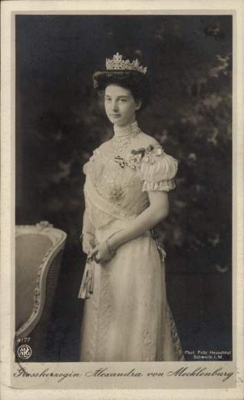 Ak Großherzogin Alexandra von Mecklenburg, Porträt
