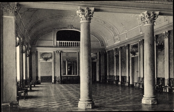 PC Meiningen in Thuringia, Ducal Palace, interior view, Marble Hall