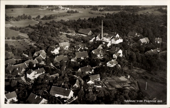 Postcard Schönau am Königssee Upper Bavaria, aerial photograph