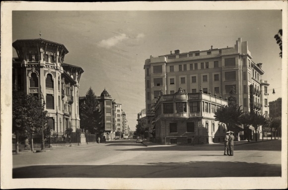 Postcard Pamplona Navarre, Calle Francisco Bergamin