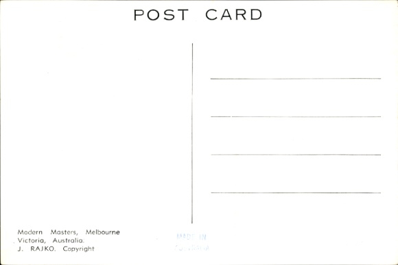 Artist Postcard Rajko, S., Melbourne Australia, Olympics, Olympic Games 1956, javelin thrower