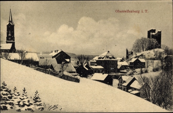 Postcard Oberreifenberg Schmitten im Taunus Hesse, partial view, winter, Hotel Ungeheuer