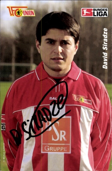 Autogrammkarte Fußballer David Siradze, 1. FC Union Berlin, Autogramm
