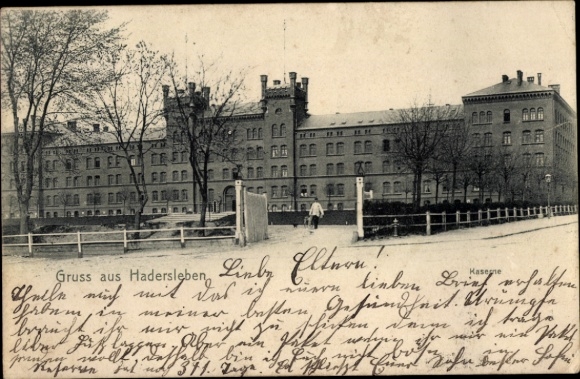 Postcard Haderslev Hadersleben Denmark, barracks