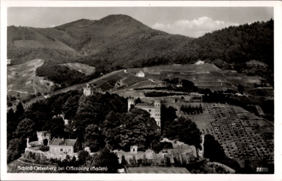 Postcard Ortenberg in Baden, Ortenberg Castle, aerial photograph