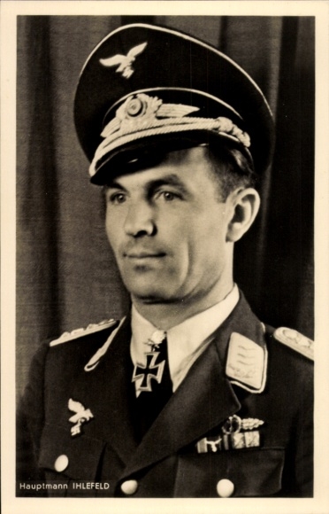 Posiadacz Krzyża Rycerskiego KP Kapitan Herbert Ihlefeld, portret