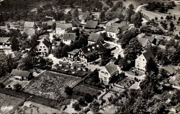 Postcard Hübender Wiehl in the Oberbergischer Kreis, aerial photograph