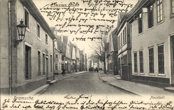 Ak Bramsche in Niedersachsen, Neustadt, Straßenpartie