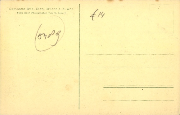 Postcard Müsch an der Ahr, inn