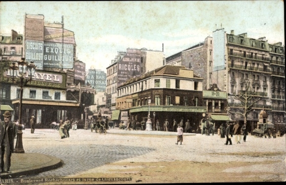 PC Paris XVIII. Buttes-Montmartre district, Boulevard Rochechouart, Rue de Clignancourt