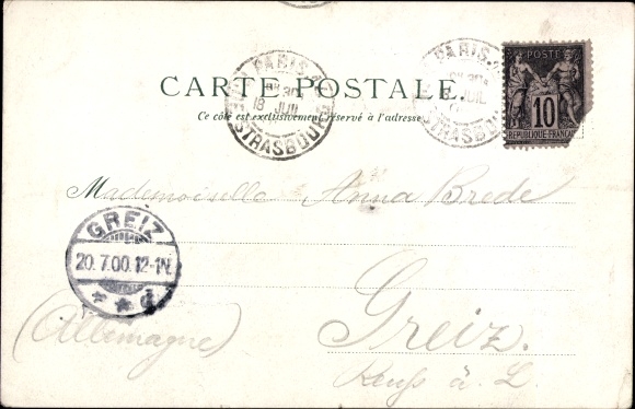 Postcard Paris, Exhibition 1900, The Palace of Electricity