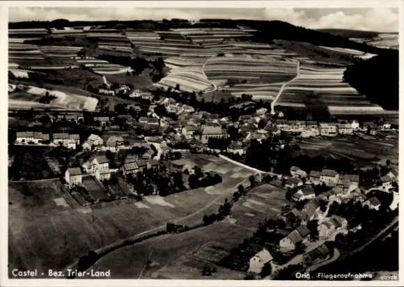 Postcard Castel Kastel Nonnweiler Saarland, aerial photograph