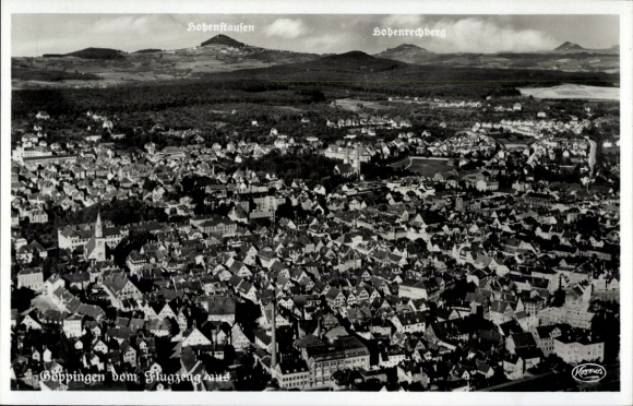 Postcard Göppingen in Württemberg, aerial photograph