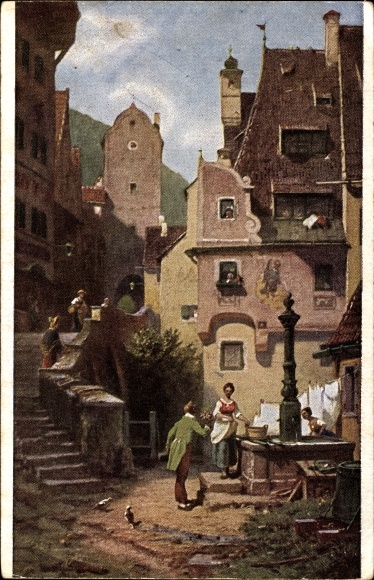 Artist Postcard Spitzweg, Carl, The Eternal Bridegroom