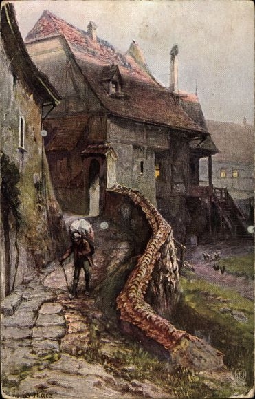 Artist Postcard Bucacz, The Times of Day, Morning, Allegory