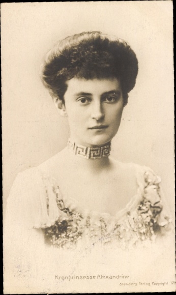 Postcard Crown Princess Alexandrine of Denmark, Alexandrine of Mecklenburg