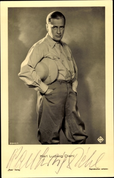 Postcard actor Karl Ludwig Diehl, Ross Verlag 8845 1