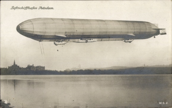 Ak Potsdam, luchtschiphaven, Zeppelin