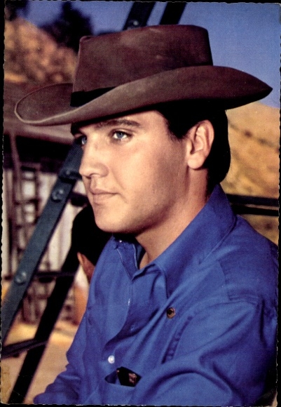 KP piosenkarz i aktor Elvis Presley, portret, płonąca gwiazda