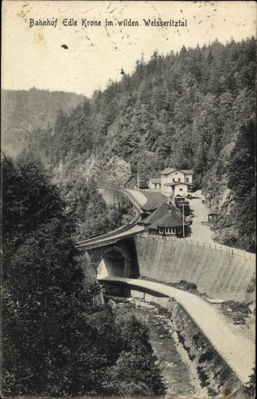 PC Edle Krone Klingenberg in the Erzgebirge, train station, Wild Weißeritztal