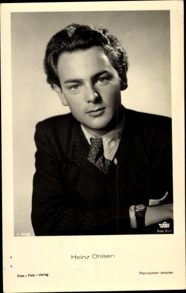 Postcard actor Heinz Ohlsen, portrait, suit