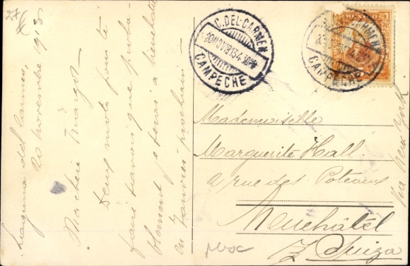 Postcard Mexican warship Morelos, La Trocha