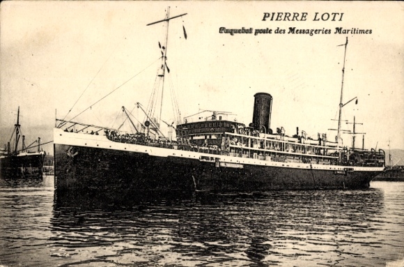 Ansichtkaart Pierre Loti, Paquebot poste des Messageries Maritimes